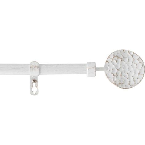 Kit tringle extensible 120 à 210 cm patine Bullette blanc/or