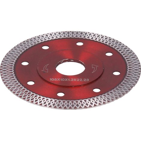 Disque diamanté 105mm 4in pour coupe carrelage céramique granit marbre brique meule ébarbage ponçage alliage 13200RPM avec rondelle (1/5)