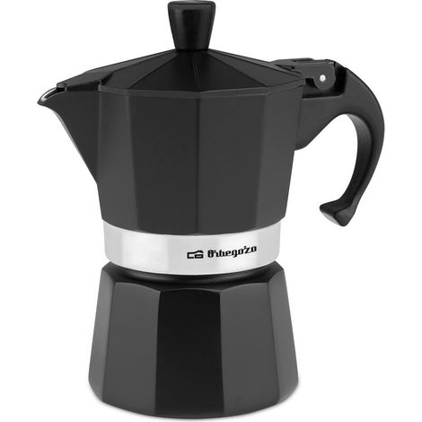 Cafetera italiana ORBEGOZO KFN 310 3 TAZAS REF 15111 Negro