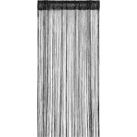 Rideau moustiquaire pour porte extérieure, 90 x 200 cm, noir, à franges de sequins, pour séparer les espaces et décorer les fêtes.