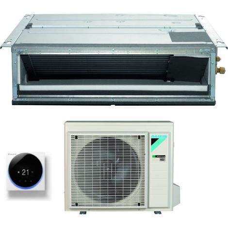 Daikin – Climatiseur réversible 12000 BTU – Inverter gainable ultraflat – R-32 – Wi-Fi en option – Efficacité énergétique A – 3.4 kW refroidissement