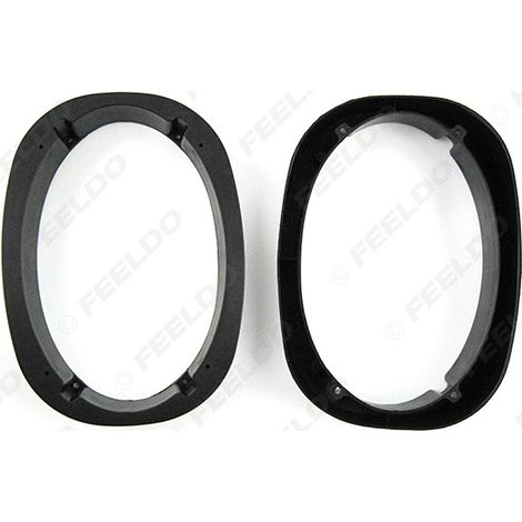 Universal 6x9 inch beveled speaker bracket, speaker spacer for non-destructive car audio modification, universal speaker ring