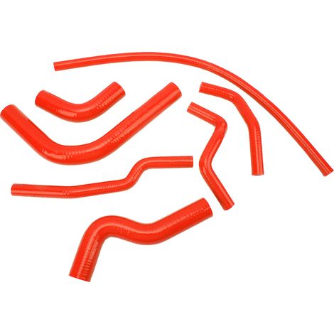 Tuyau Radiateur Silicone Étanche Résistant Chaleur Kit Flexible Liquide Refroidissement Remplacement Suzuki Samurai Rouge (1/5)