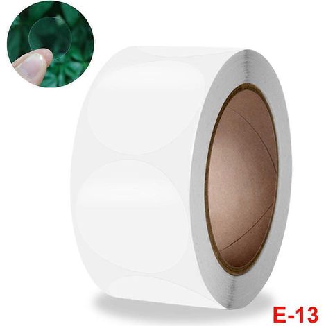 Lot de 1500 autocollants ronds transparents (2,5 cm de diamtre), enveloppes transparentes pour enveloppes, cachets auto-adhsifs, points d'tiquette cir (1/5)