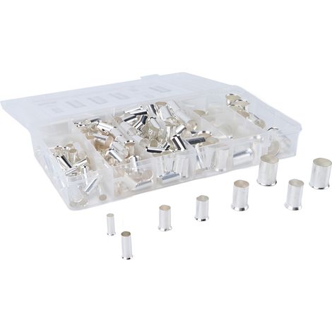 190pcs Kit de Ferrules à Fil Connecteurs à Sortir Cuivre Rouge EN Terminaux de Câbles Électriques 6 Types (1/5)