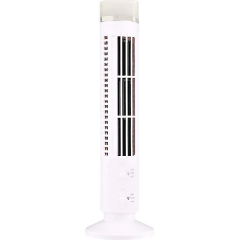 Weißer, blattloser Turmventilator, 90° oszillierend, 3 Geschwindigkeitsstufen (1/5)