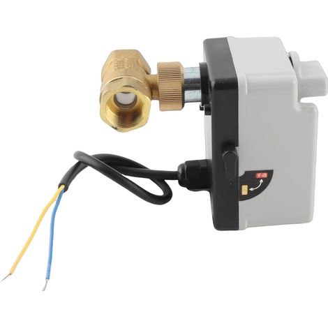Vanne à bille motorisée électrique 2 voies normalement ouverte DN15 AC220V commande manuelle et automatique (1/5)