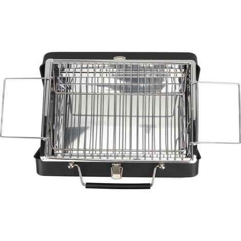 Barbecue portable au charbon de bois, barbecue pliable pour ordinateur portable, idéal pour le camping, la cuisine en plein air et les pique-niques dans le jardin, noir. (1/5)