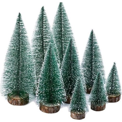 Sapin de Noël vert mini, sapin artificiel compact, petit arbre de fête vert, décoration de Noël miniature (1/5)