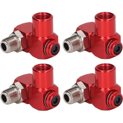 Sollbry Accesorio giratorio para herramienta neumática de 1/4 de pulgada, conector de manguera de aire giratorio de 360 grados, adaptador industrial portátil para herramienta neumática (paquete de 4) (1/4)
