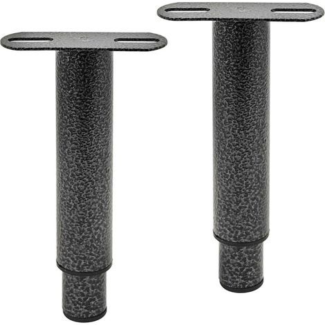 Pieds de lit, pieds de sommier, lot de 2 pieds de lit réglables en métal, pieds de sommier en métal robustes, adaptés aux lattes de sommier en métal universelles, (1/4)