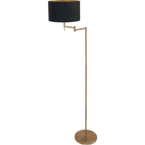 Mexlite - lampadaire - Bella - bronze - lin métal - Ø 45cm - E27 (1/5)