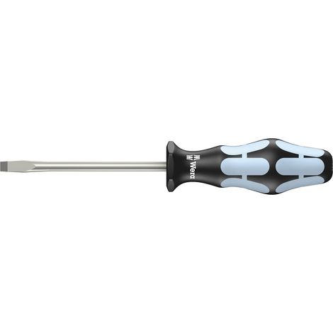 3334 Tournevis pour vis à fente, acier inoxydable, 1.2 x 8.0 x 175 mm, Noir/Ice bleu (1/5)