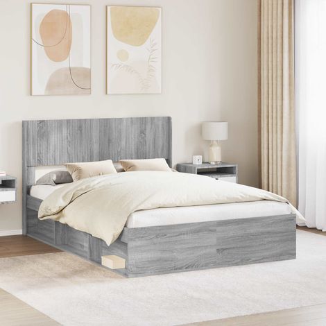 Teenpull – Nachttisch Betongrau 40x40x66 cm Holzwerkstoff (1/5)