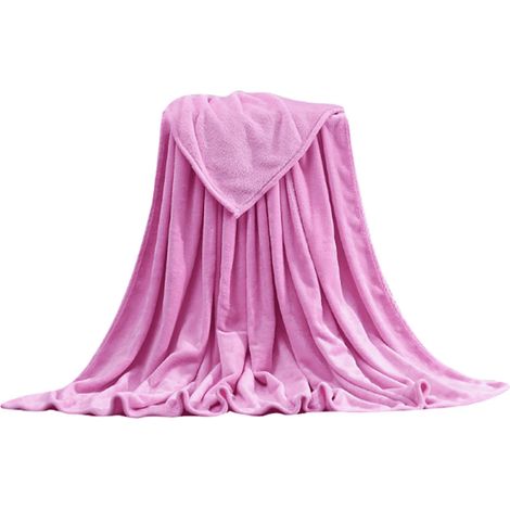 Couverture Polaire - Microplush Doux et Chaud - Pour Canapé Lit Bureau Voyage - 150 x 200 cm - Polyester - 1 Pièce (1/4)