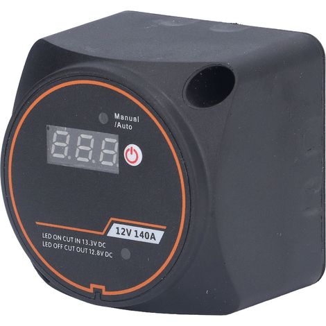 Relais séparateur de batterie 12V 140A avec affichage numérique étanche pour bateau et voiture (1/5)