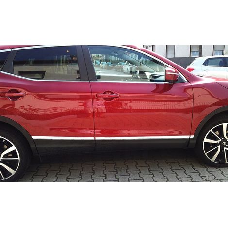 Embellecedores cromados para las puertas laterales del Nissan Qashqai II (2013 en adelante)