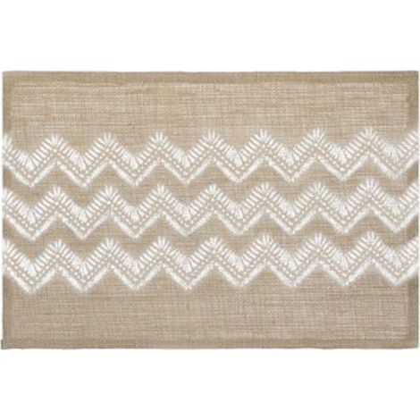 Set de Table en Jute "Chevron" 30x45cm Blanc