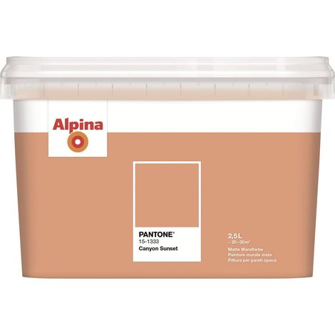 Alpina Wandfarbe Pantone matt canyon sunset 2,5 L Wandfarbe (1/3)