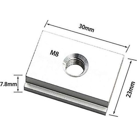 M8 T-Nut-Gleitmutter, Schlitzmutter aus Aluminiumlegierung für Holzbearbeitungswerkzeuge, Schraubbefestigung, 10 Stück (1/5)