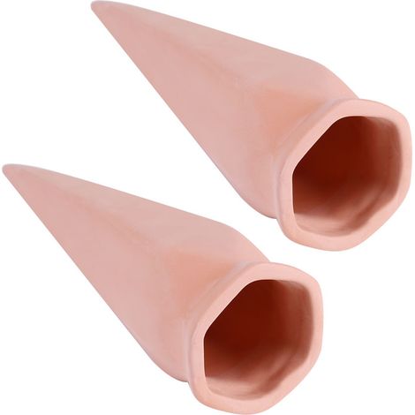 Lot de 4 tuteurs d'arrosage en terre cuite pour plantes d'intérieur/extérieur, outils d'irrigation automatique pour le jardin et les vacances (1/5)