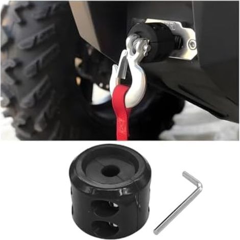 Bouchon amortisseur pour treuil ATV/UTV en caoutchouc – Protection câble synthétique et métallique, maintien de tension (1/5)