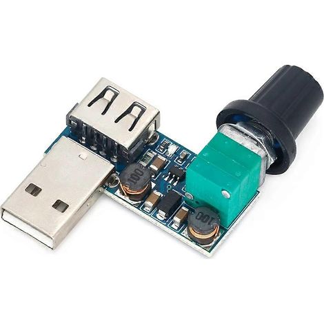 Contrôleur continu de vitesse de ventilateur USB 5–12 V CC avec interrupteur (1/5)