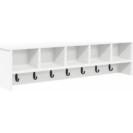 Porte-manteau mural Blanc 100 x 16 x 26 cm Bois d'ingénierie