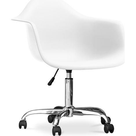 Office Chair with Armrests - Desk Chair with Castors - Weston White (1/5)
