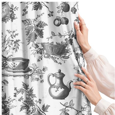 Rideau pour salon, cuisine, chambre, à œillets, 140 x 230 cm, rideaux prêts à poser, toile (1/5)