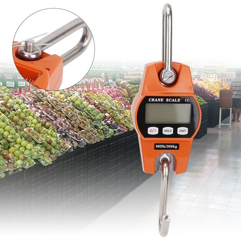 Digitale Kranwaage 300 kg/600 lbs, robuste Hängewaage für Haus, Bauernhof, Fabrik, Jagd (1/5)