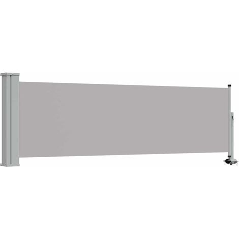Einziehbares seitliches Sonnensegel für Balkon 80x300 cm Grau (1/5)
