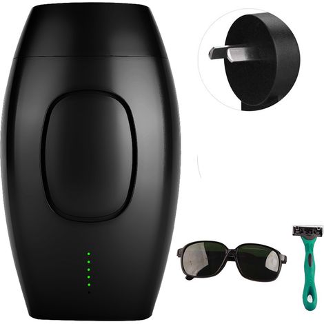 IPL épilateur laser sans douleur pour corps et maillot, épilateur dépilateur à domicile (Noir, prise AU) (1/5)