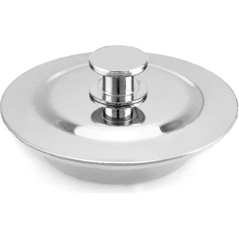 Bouchon universel pour baignoire et évier (1 pièce), en acier inoxydable, diamètre 39 mm, compatible avec évier de salle de bain et de cuisine. (1/5)