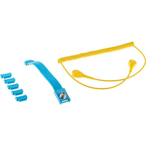 Bracelet de mise à la terre PSDE, longueur 1.8m, Métal, 10mm, Spiralé ( Prix pour 1 ) (1/4)