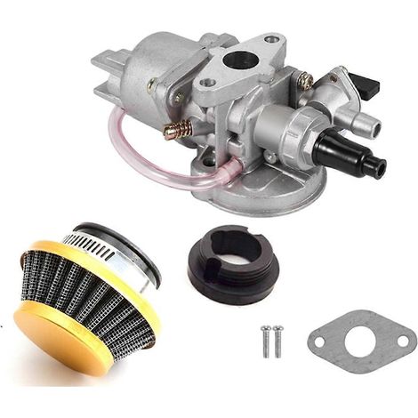 42-mm-Luftfilter-Set + Vergaser für 47-cm³/49-cm³-Zweitaktmotoren, Minibikes, Quads, Dirtbikes, Pocketbikes, goldfarben (1/5)