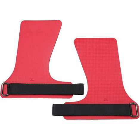 Poignées - Carbone - Sans Trou Pour Les Doigts - Pour Crossfit Traction Entraînement Croisé Kettlebell - Rouge - Taille S