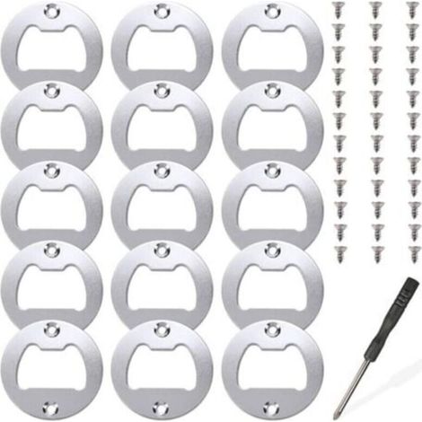 15 ensembles d'inserts de décapsuleur, kit de pièces d'insertion en métal pour ouvre-bouteille, moules de coulée en résine, ouvre-bière en résine, accessoires de bricolage