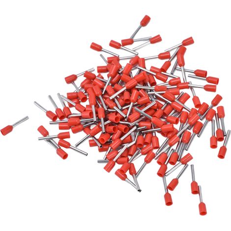 1000 pièces embouts de câble isolés, connecteurs électriques à pinces 20 AWG, kit de terminaisons rouges E7512 (1/5)
