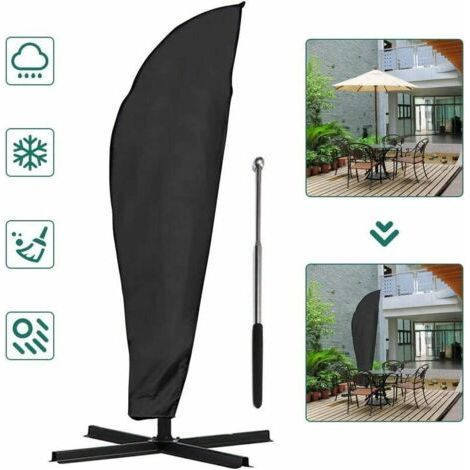 Housse de protection pour Accessoire pour parasol et Parasols et voiles d'ombrage de 2 à 4 m, dimensions 265 x 40 x 50 cm/70 cm, imperméable, anti-poussière, etc. (1/5)