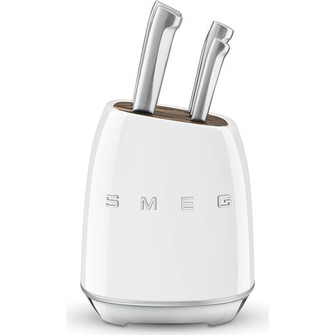 SMEG Set 6 Coltelli Con Ceppo 50'S Style Bianco (1/4)
