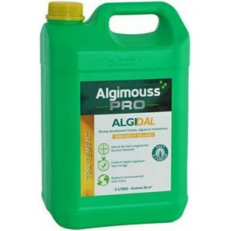 Traitement curatif et préventif dallages et sols extérieurs 5 litres – Antimousse pour surfaces – 3003 – Algimouss