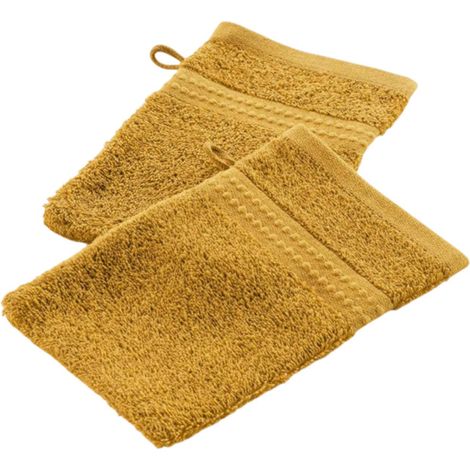 Lot de 2 Gants de Toilette "Excellence" 15x21cm Tournesol (1/5)