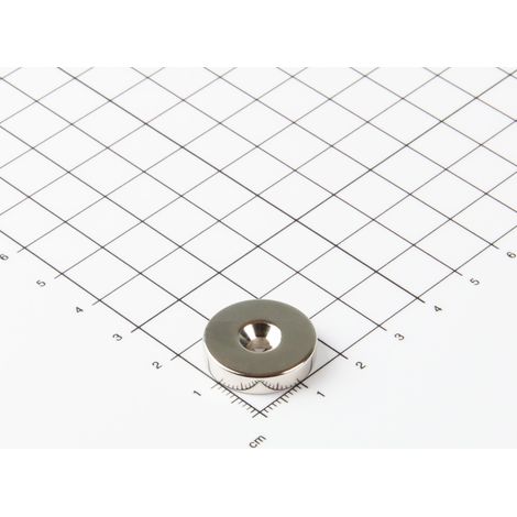 Magna-C Neodym-Ringmagnet Ø20xØ3,5x4,5mm mit konischer Senkung