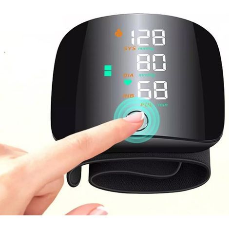 Moniteur de pression artérielle automatique et précis - Grand écran LCD - Bracelet réglable avec fonction mémoire - Pour la maison et les voyages (1/5)