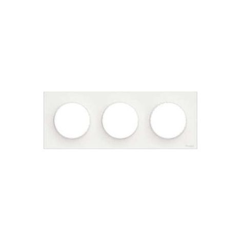 Schneider S520706 - Odace Styl Plate White 3 horizontal or vertical posts 71mm center distance
