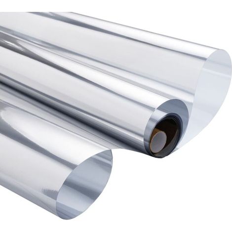Film miroir sans tain électrostatique 40×200 cm – Protection anti UV et chaleur – Effet miroir jour/nuit – Pour bureaux et maisons (1/5)