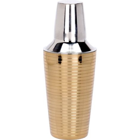 Cocktail-Shaker aus Edelstahl, golden, 500 ml