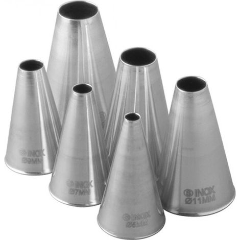 Douille inox - 6 pièces - Diam 5 à 15 mm - Emga