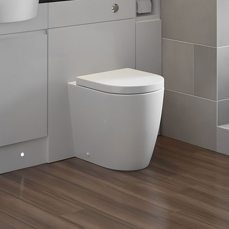 Signature Nazca Rimless Swirlux Flush Back to Wall Toilet - Soft Close Seat